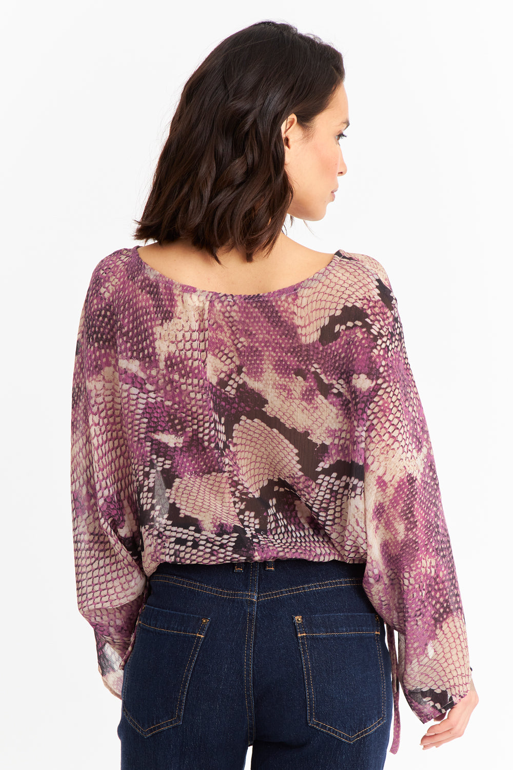 Blusa Print Serpiente Morado