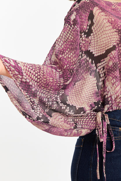 Blusa Print Serpiente Morado
