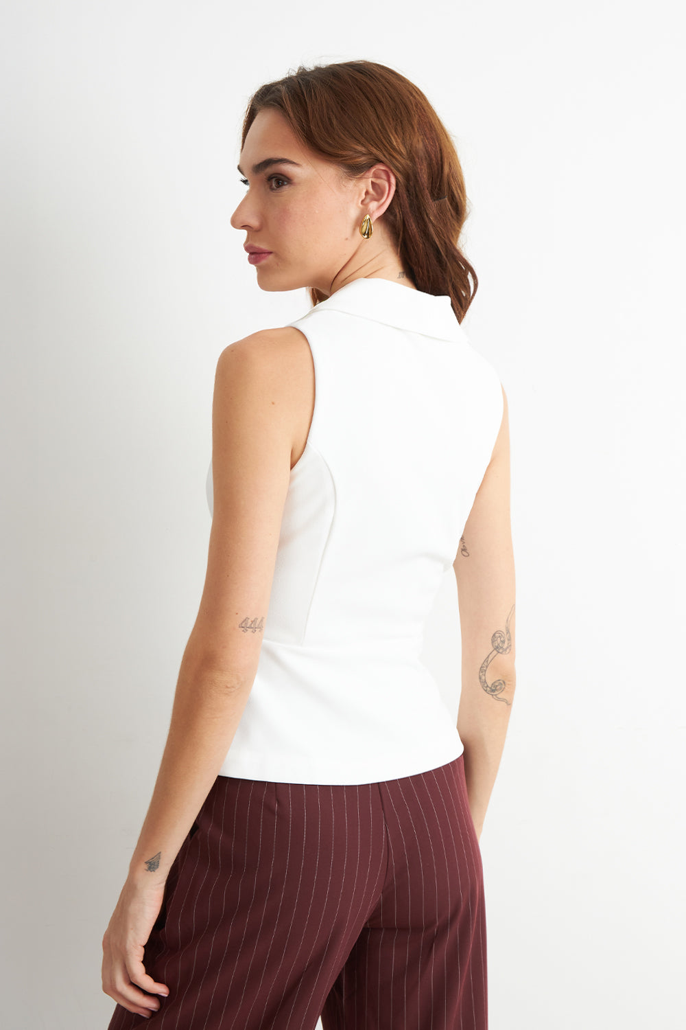 Gilet Sastre Entallado Blanco