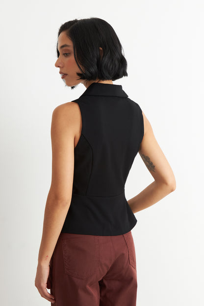 Gilet Sastre Entallado Negro