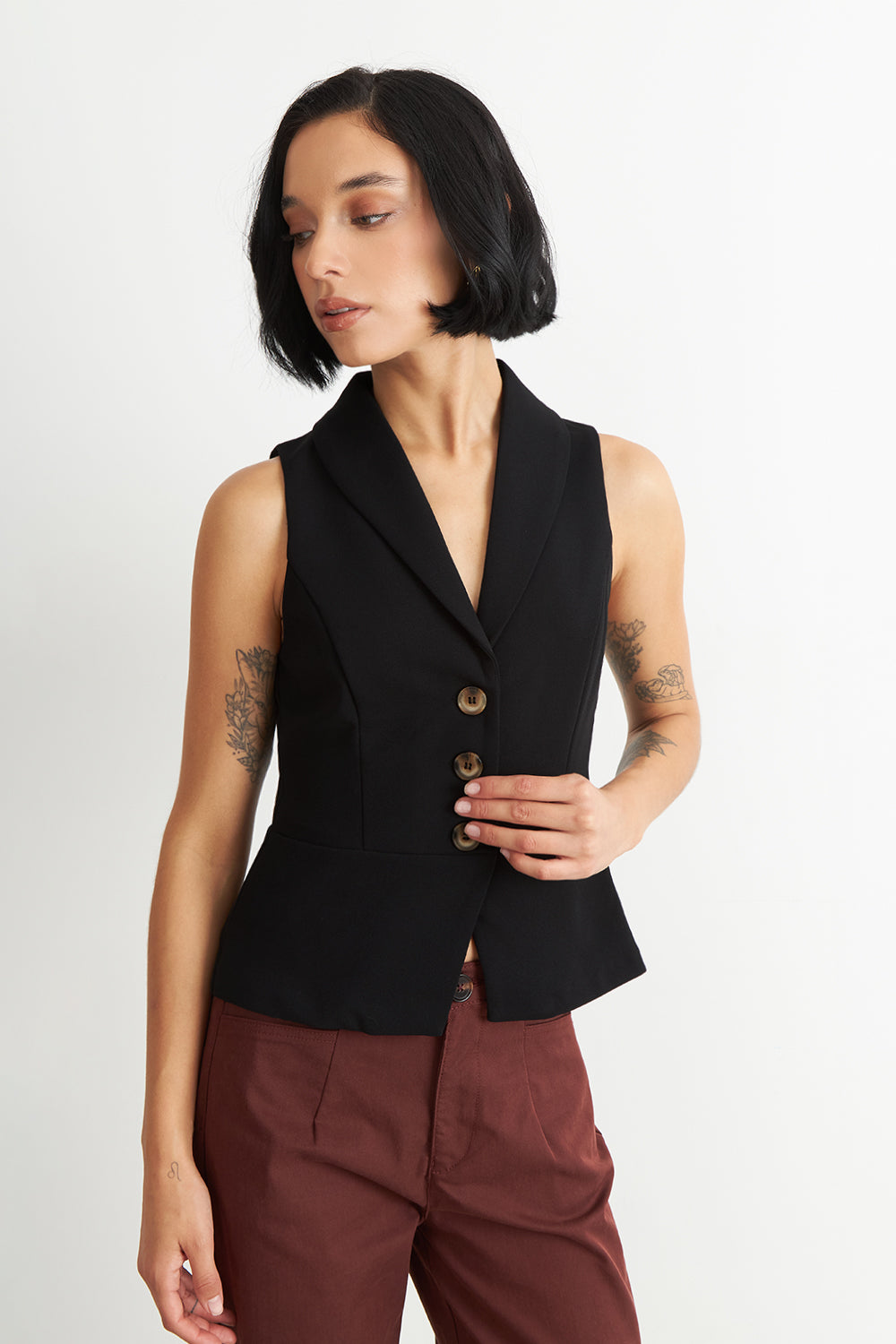 Gilet Sastre Entallado Negro