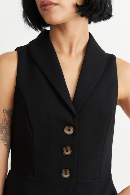 Gilet Sastre Entallado Negro