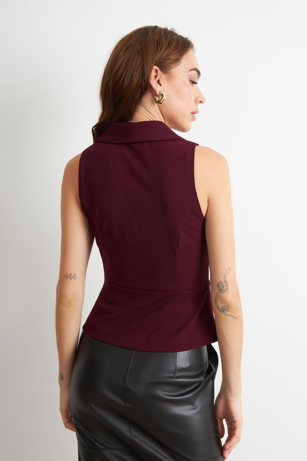 Gilet Sastre Entallado Burdeo