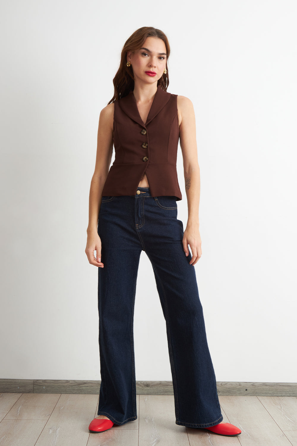 Gilet Sastre Entallado Café