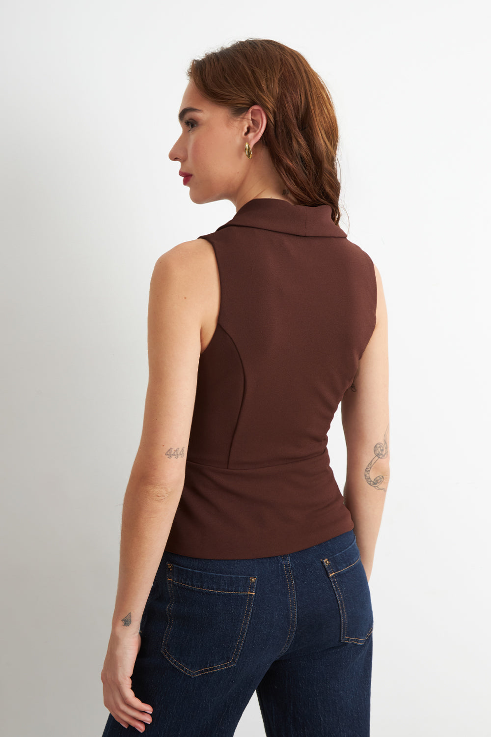 Gilet Sastre Entallado Café