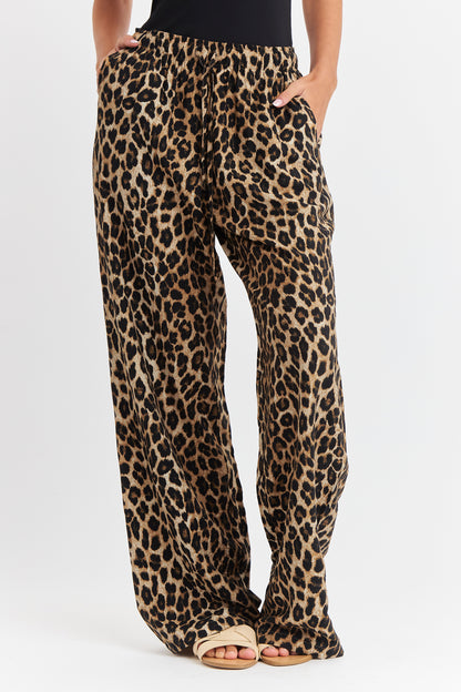 Pantalón Leopardo Café