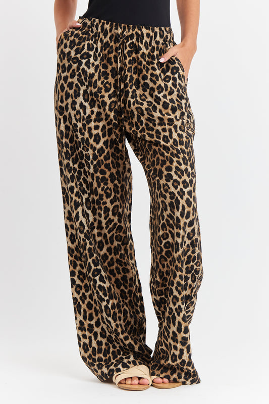 Pantalón Leopardo Café