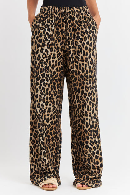 Pantalón Leopardo Café
