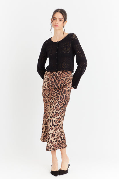 Cárdigan Tipo Crochet Hilo Negro