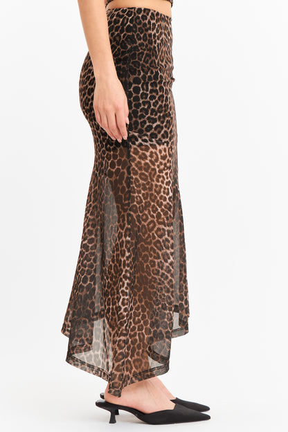 Falda Asimétrica Animal Print