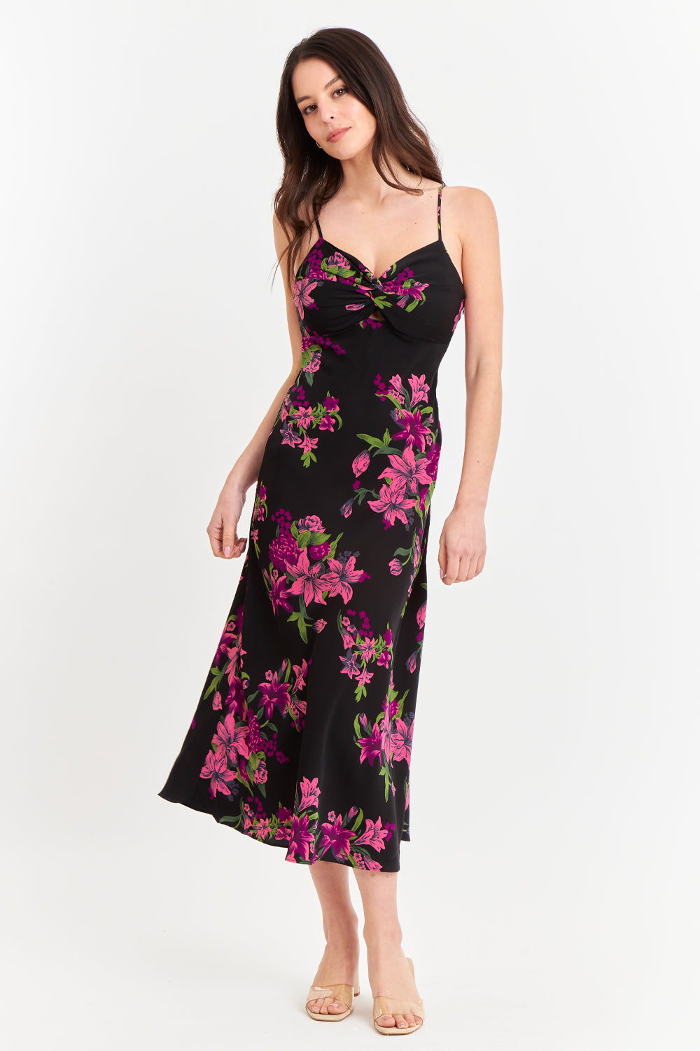 Vestido Flores Fucsia