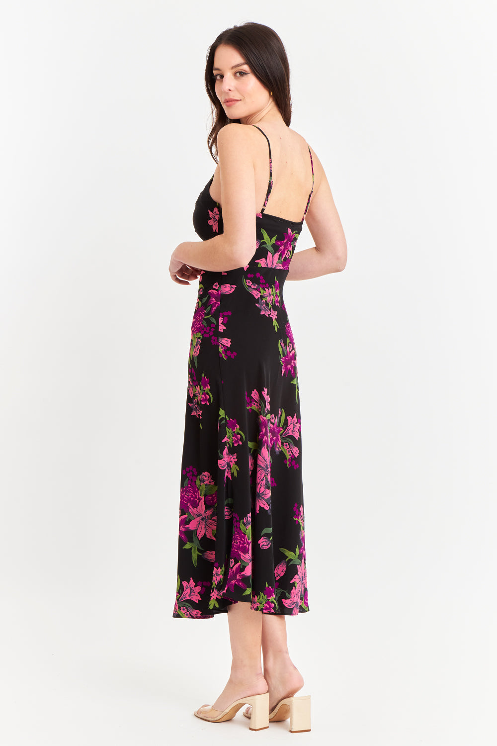 Vestido Flores Fucsia