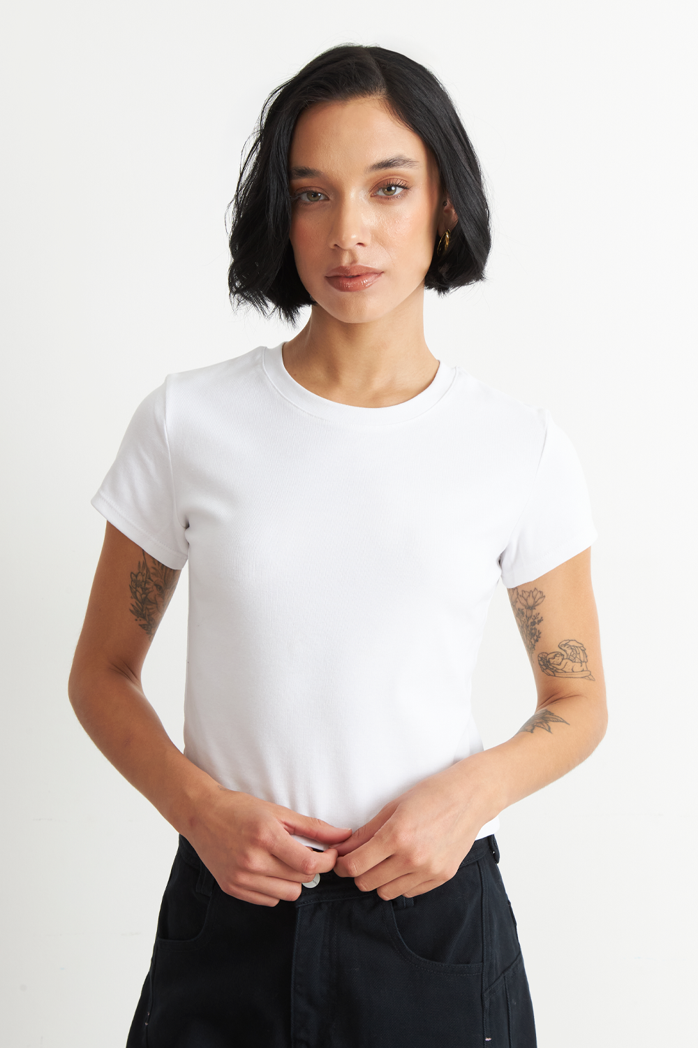 Polera Manga Corta Básica Blanco