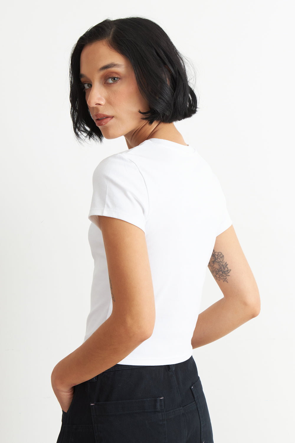 Polera Manga Corta Básica Blanco