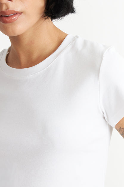 Polera Manga Corta Básica Blanco