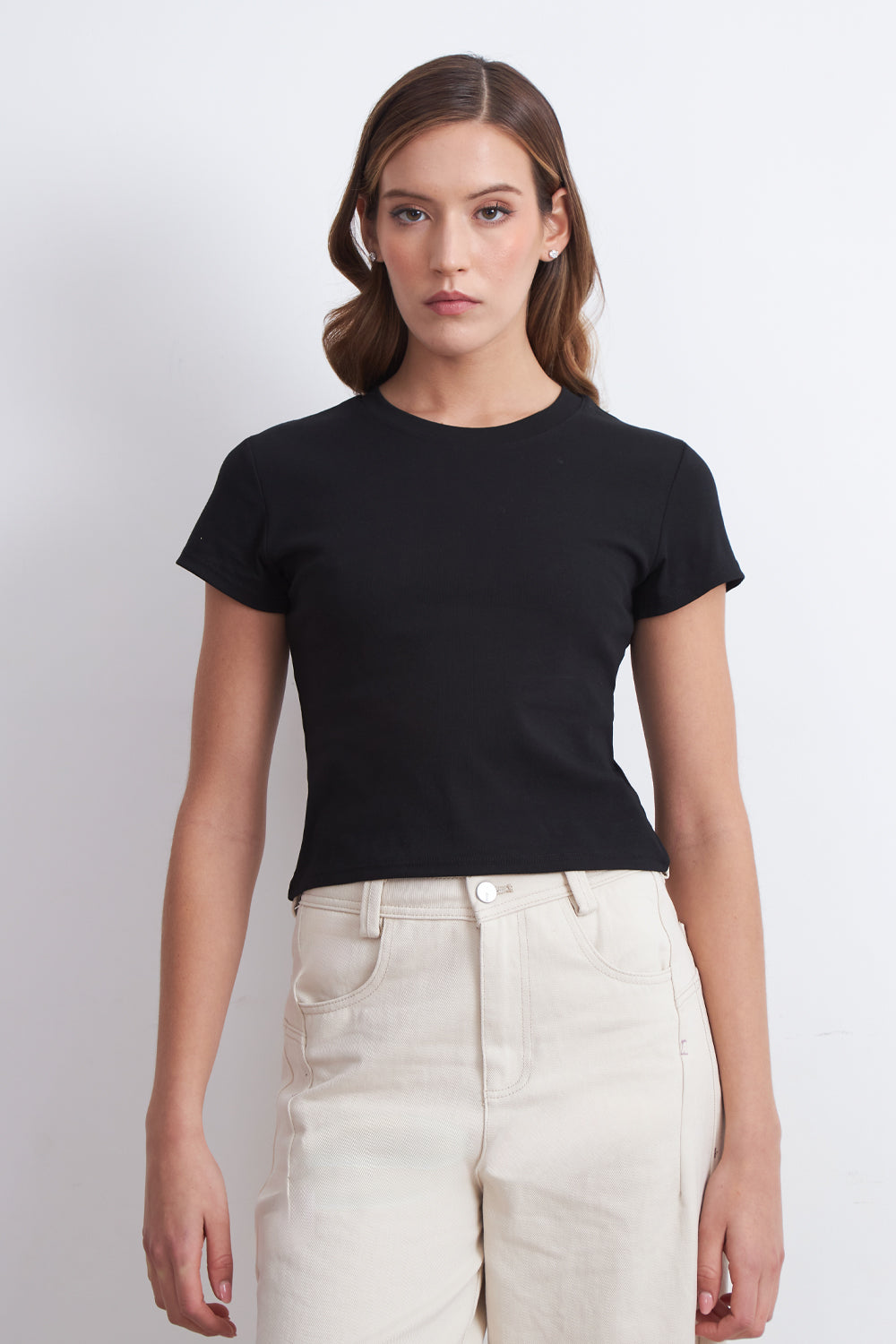 Polera Manga Corta Básica Negro