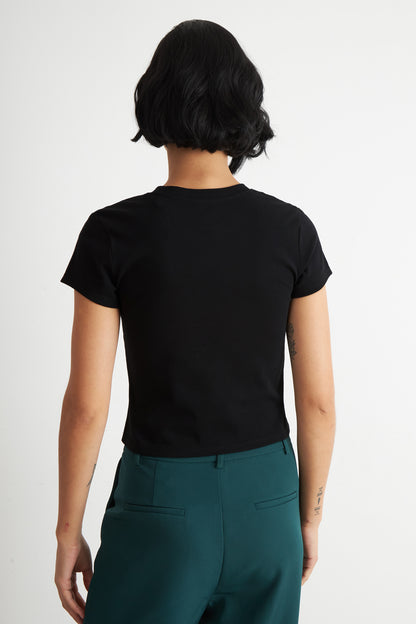 Polera Manga Corta Básica Negro