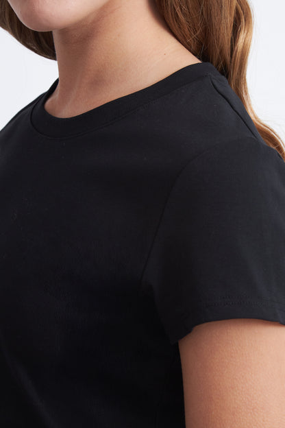 Polera Manga Corta Básica Negro