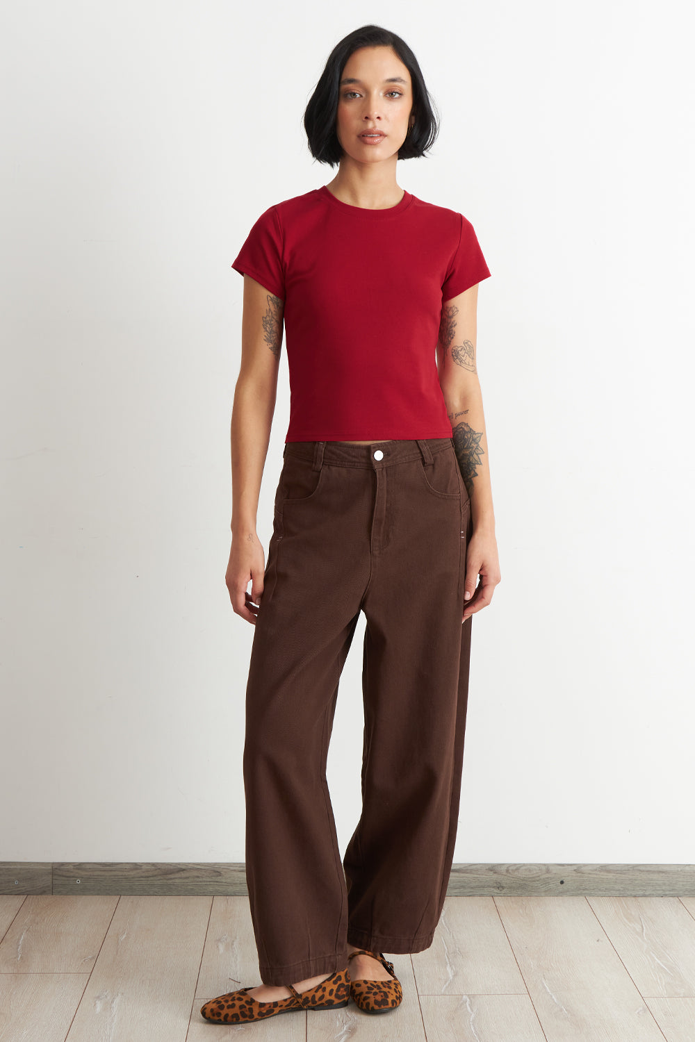 Polera Manga Corta Básica Rojo