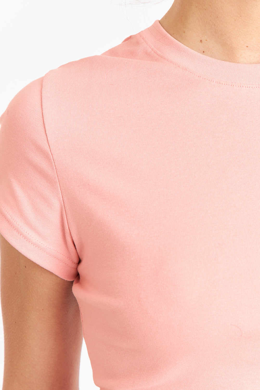 Polera Manga Corta Básica Rosado