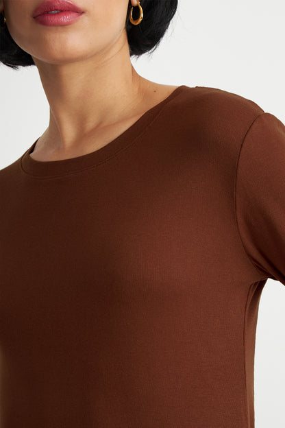 Polera Manga Larga Cuello Redondo Óxido