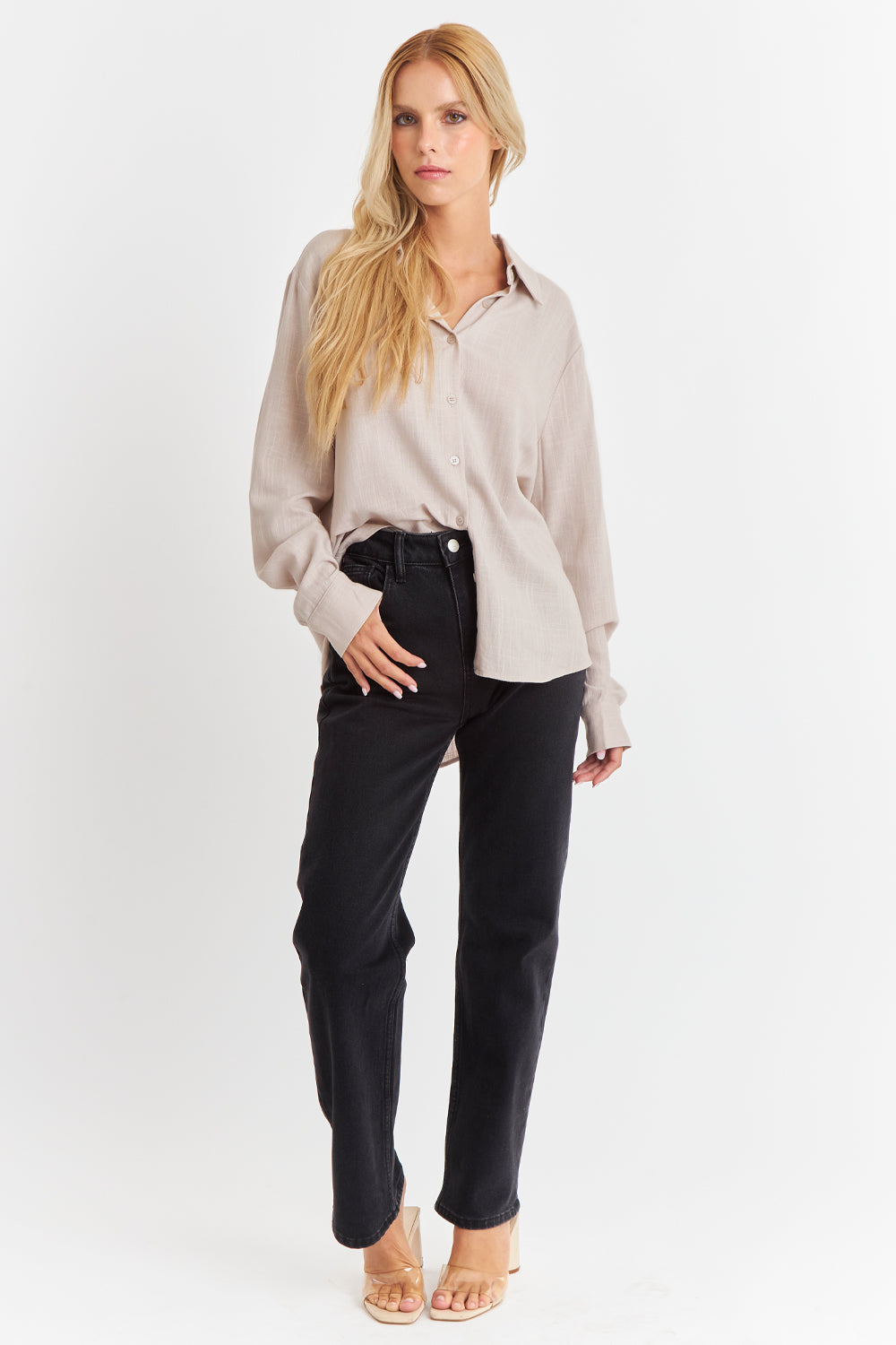 Camisa Botonera Espalda Khaki