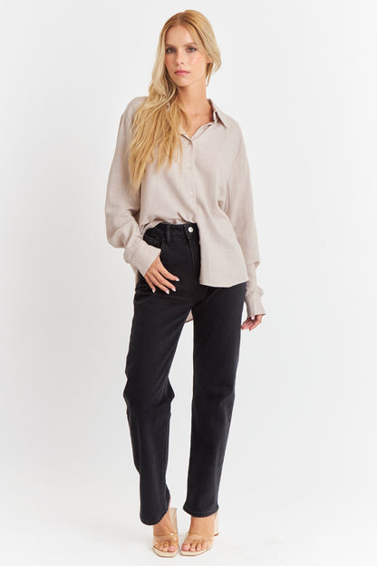 Camisa Botonera Espalda Khaki