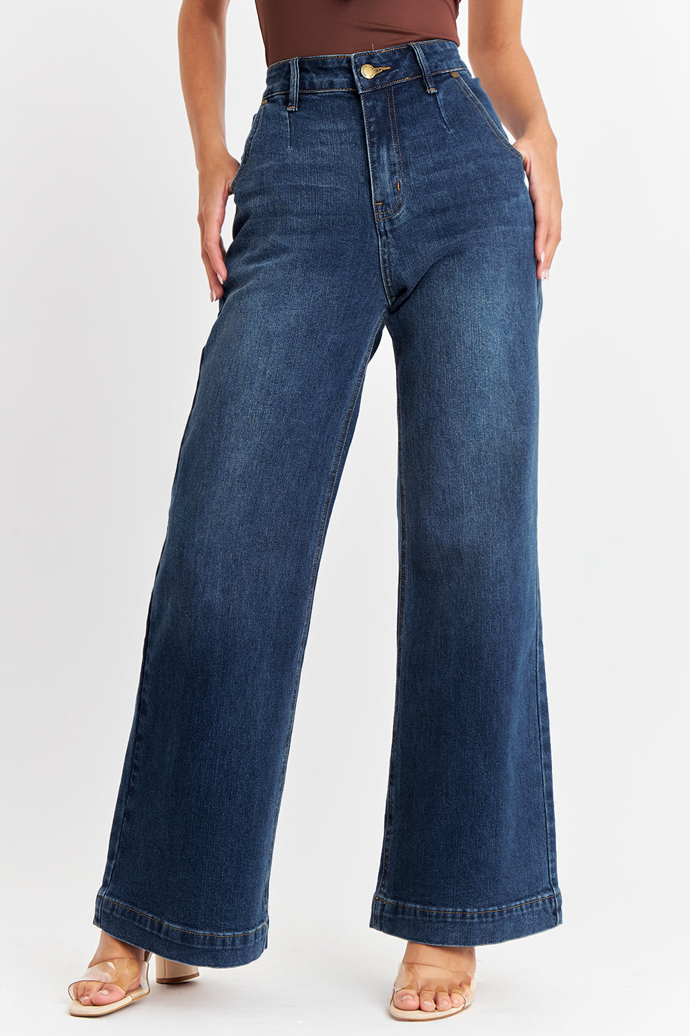 Jeans Pierna Wide Leg Azul