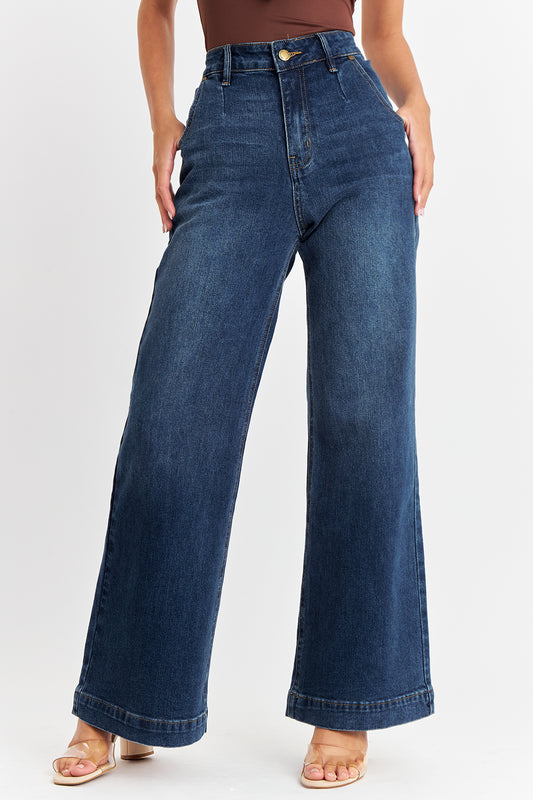 Jeans Pierna Wide Leg Azul