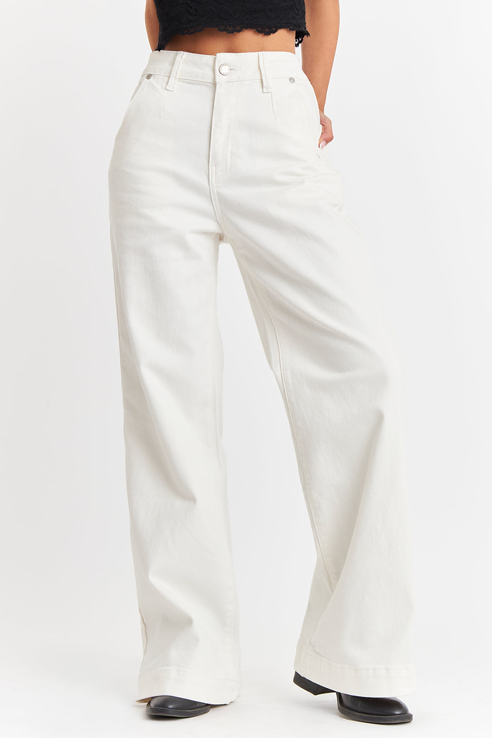 Jeans Wide Leg Blancos