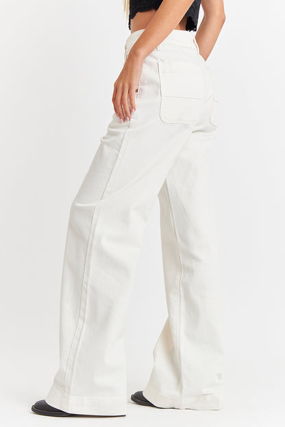 Jeans Wide Leg Blancos
