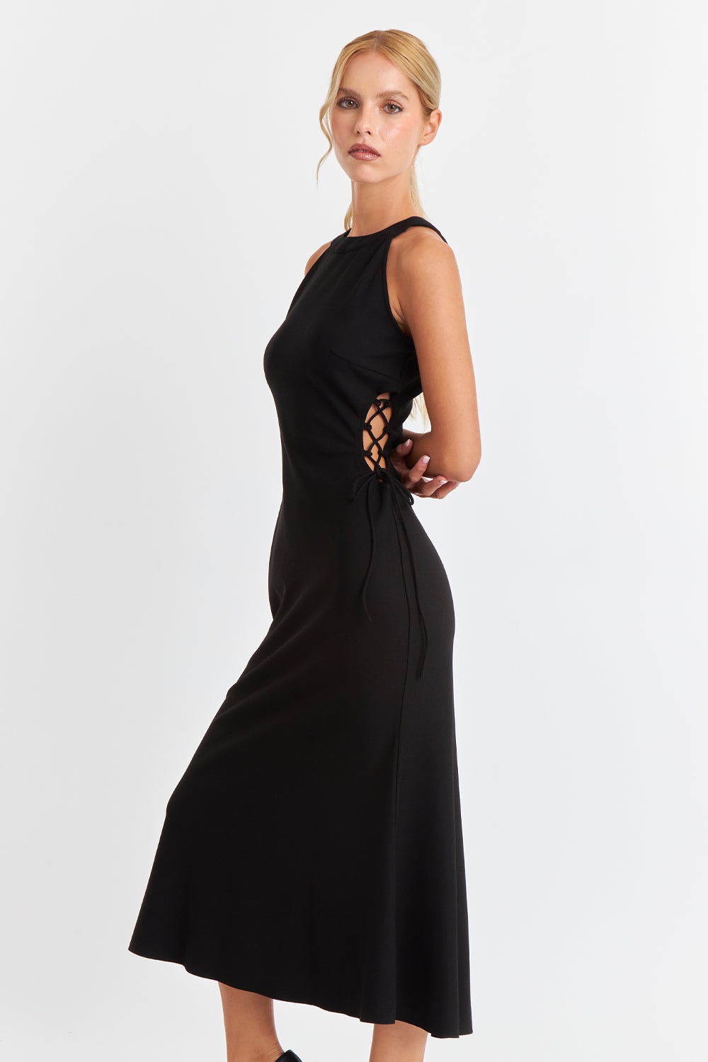 Vestido Ajustado Cut Out Negro