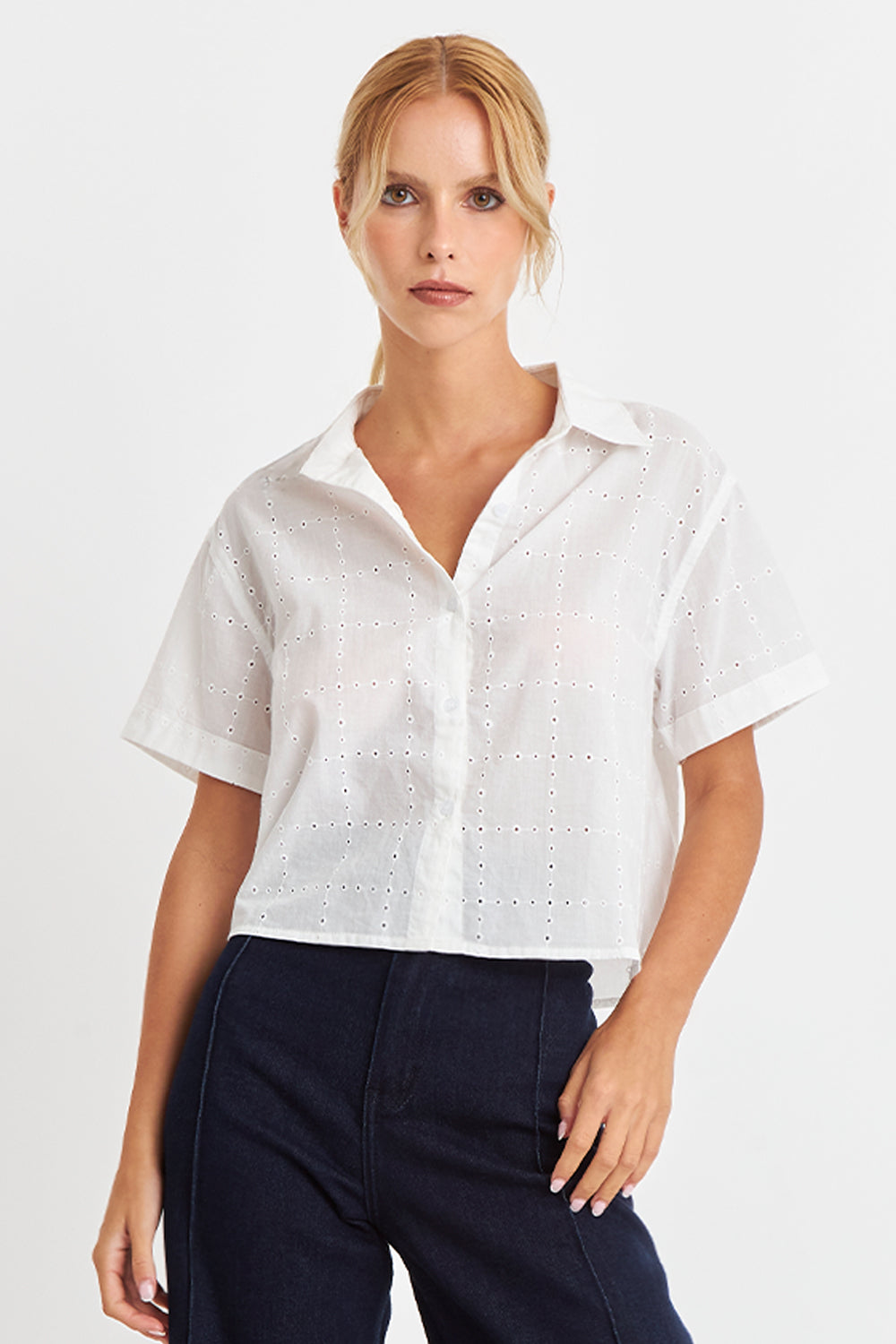 Camisa Semi Corta Blanco