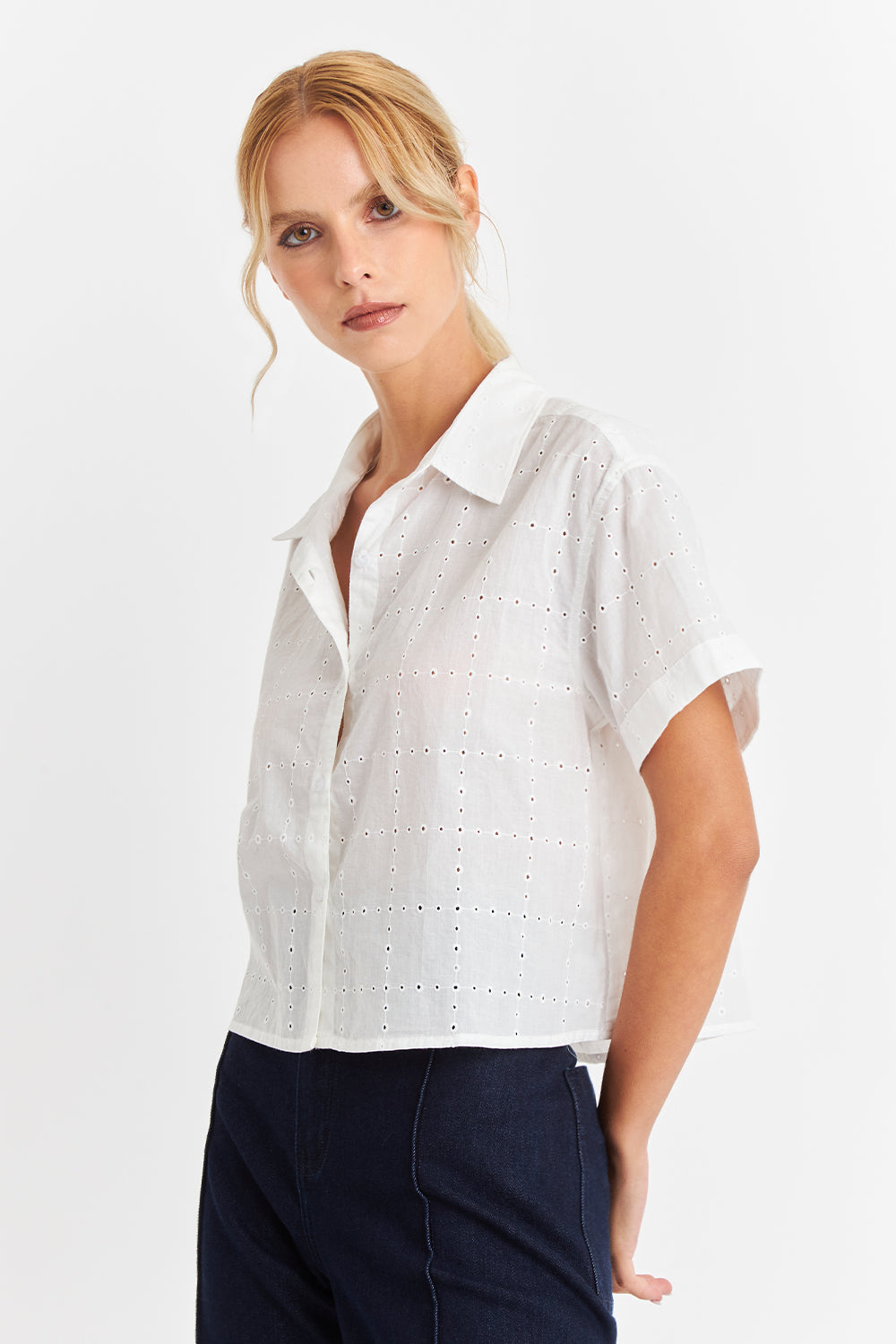 Camisa Semi Corta Blanco