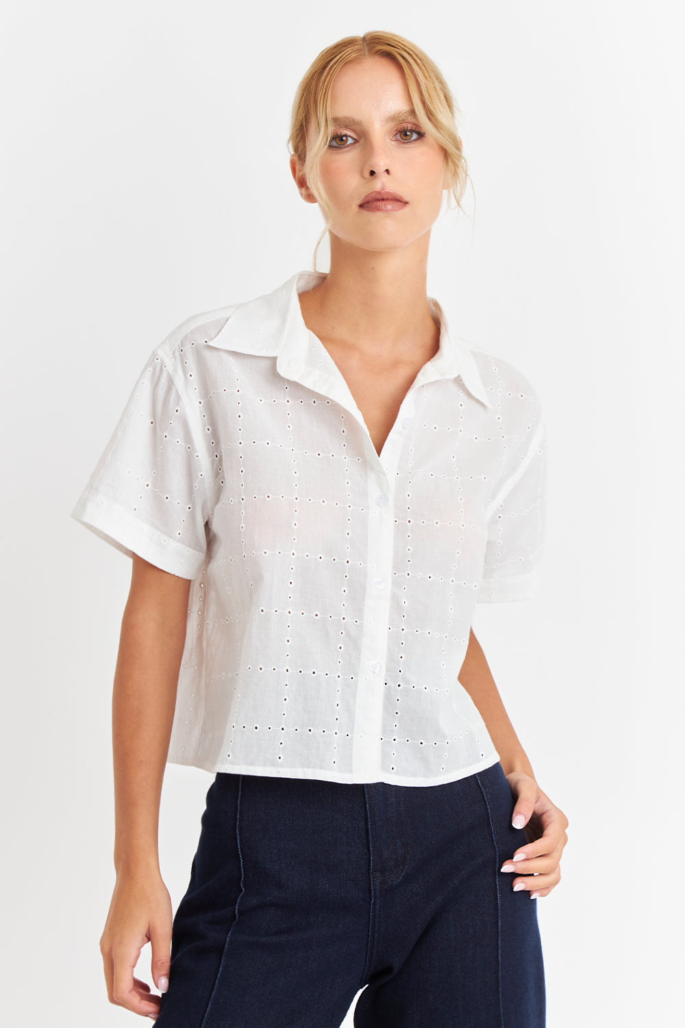 Camisa Semi Corta Blanco