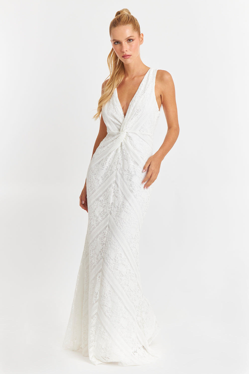 Vestido Encaje Sirena Blanco