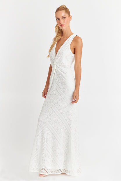 Vestido Encaje Sirena Blanco