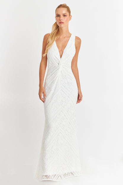 Vestido Encaje Sirena Blanco