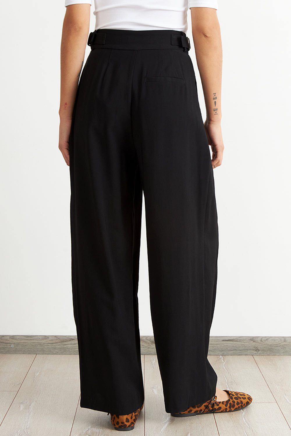 Pantalón Estilo Japonés Pierna Ancha Negro