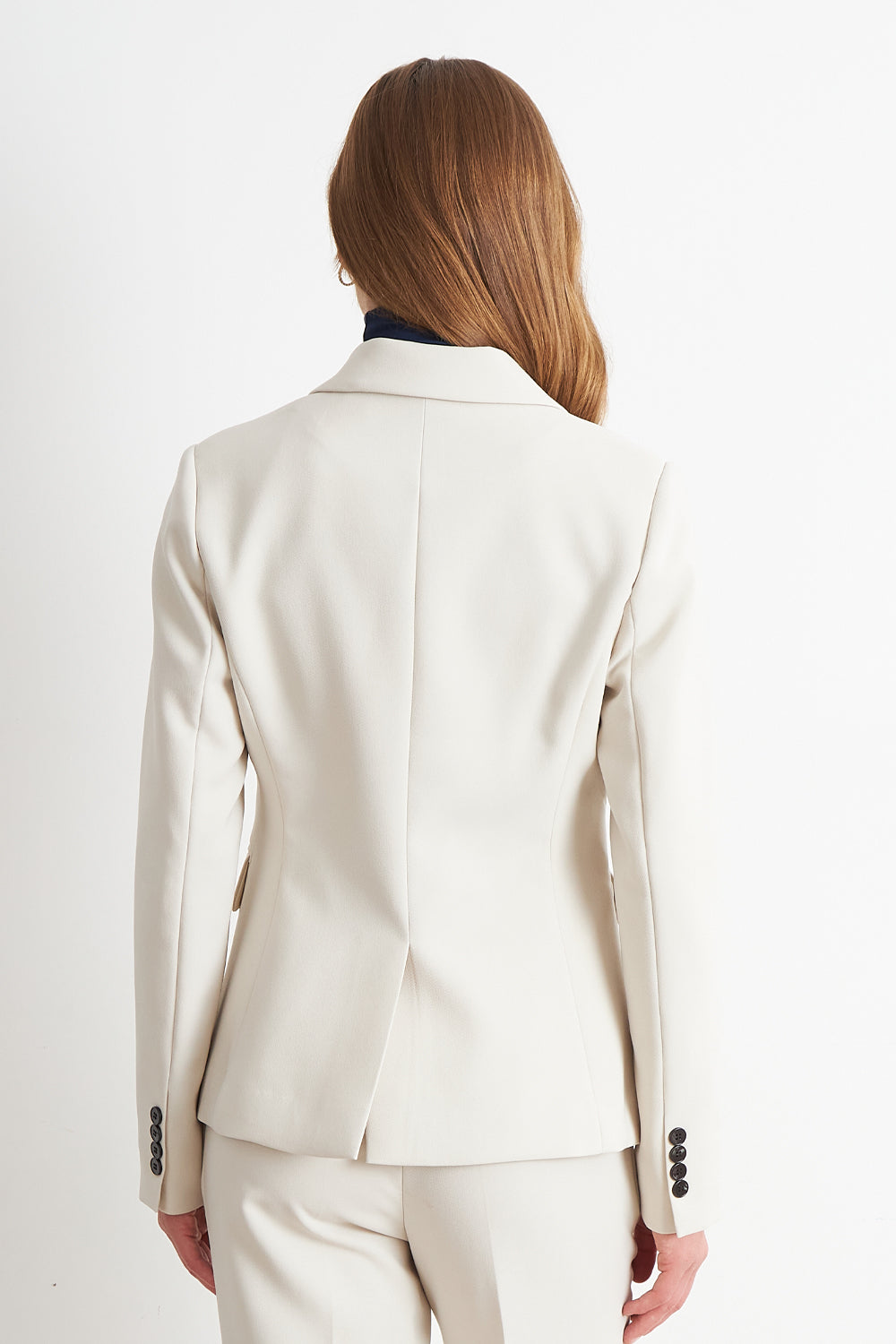 Blazer Sastrero Dos Botones Blanco