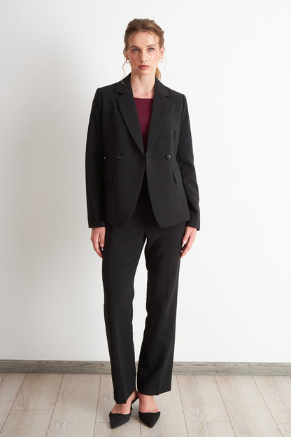 Blazer Sastrero Dos Botones Negro