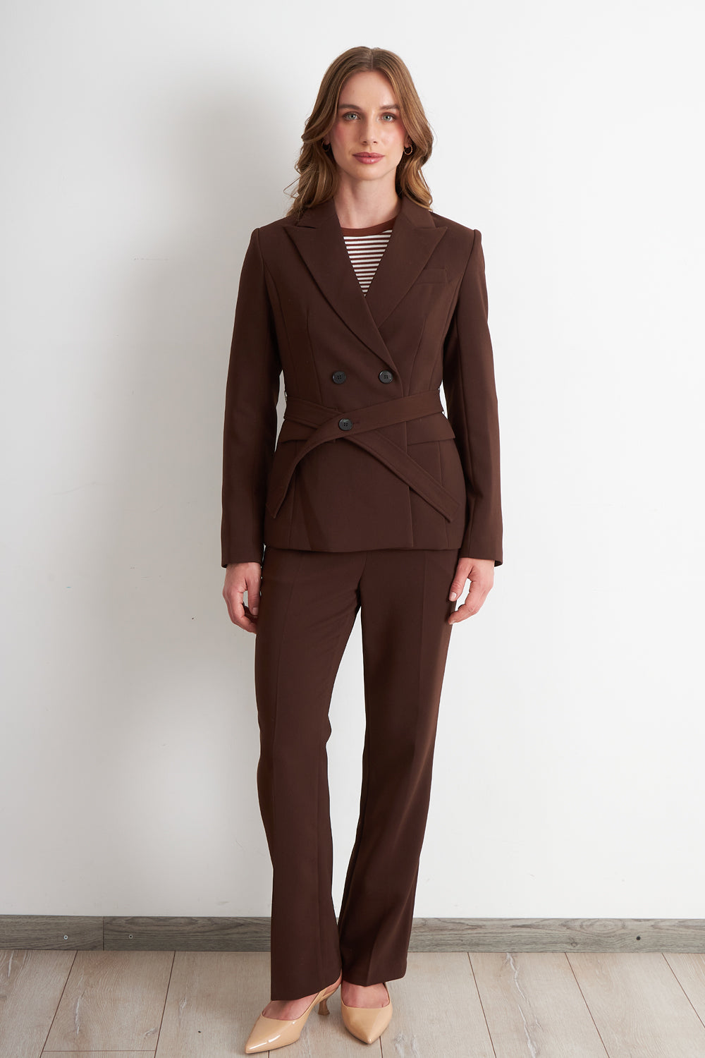 Blazer Cinturón Café