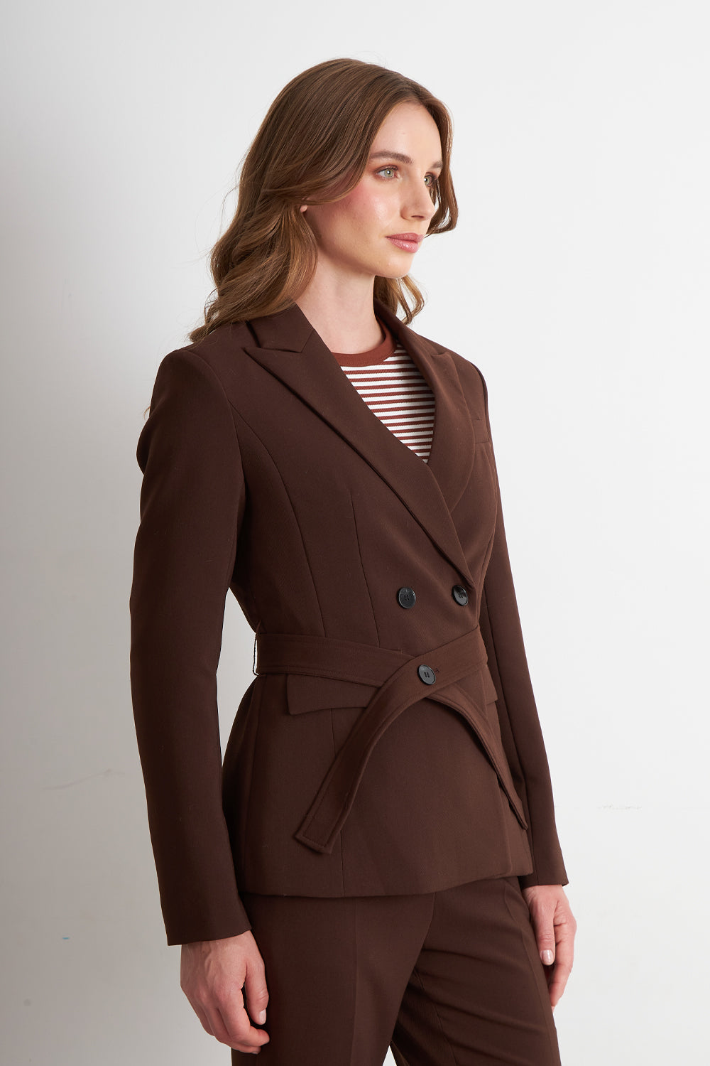 Blazer Cinturón Café