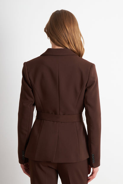 Blazer Cinturón Café