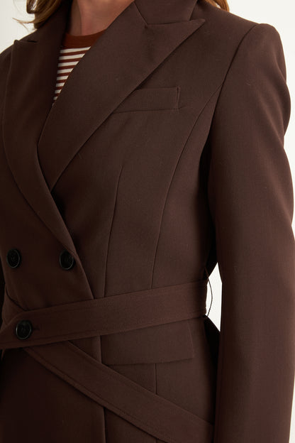 Blazer Cinturón Café