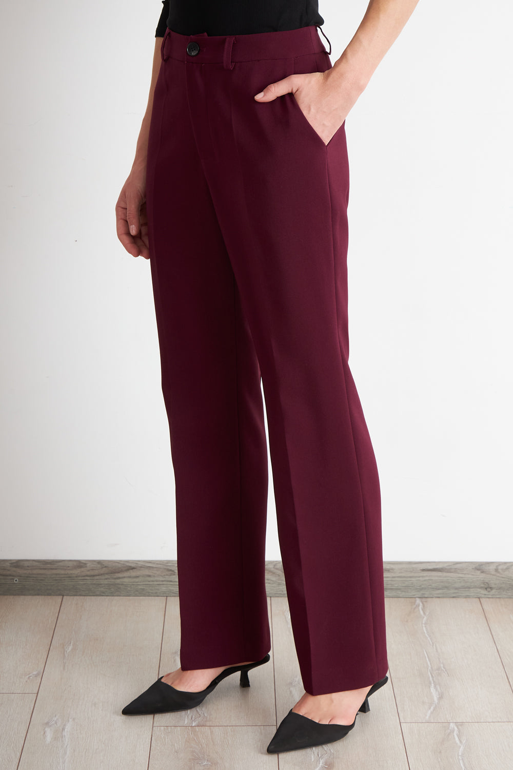 Pantalón Sastrero Recto Burdeo