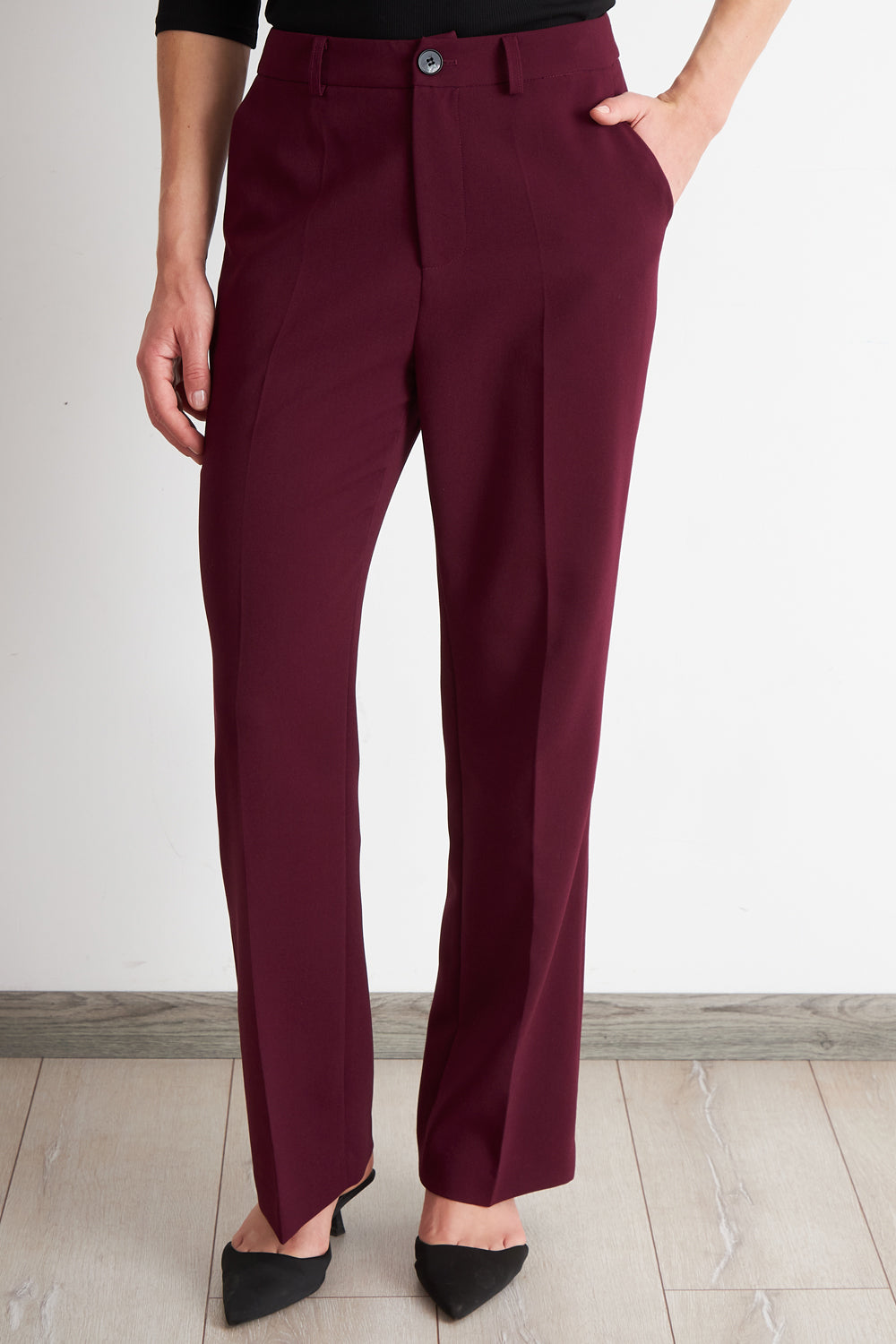 Pantalón Sastrero Recto Burdeo