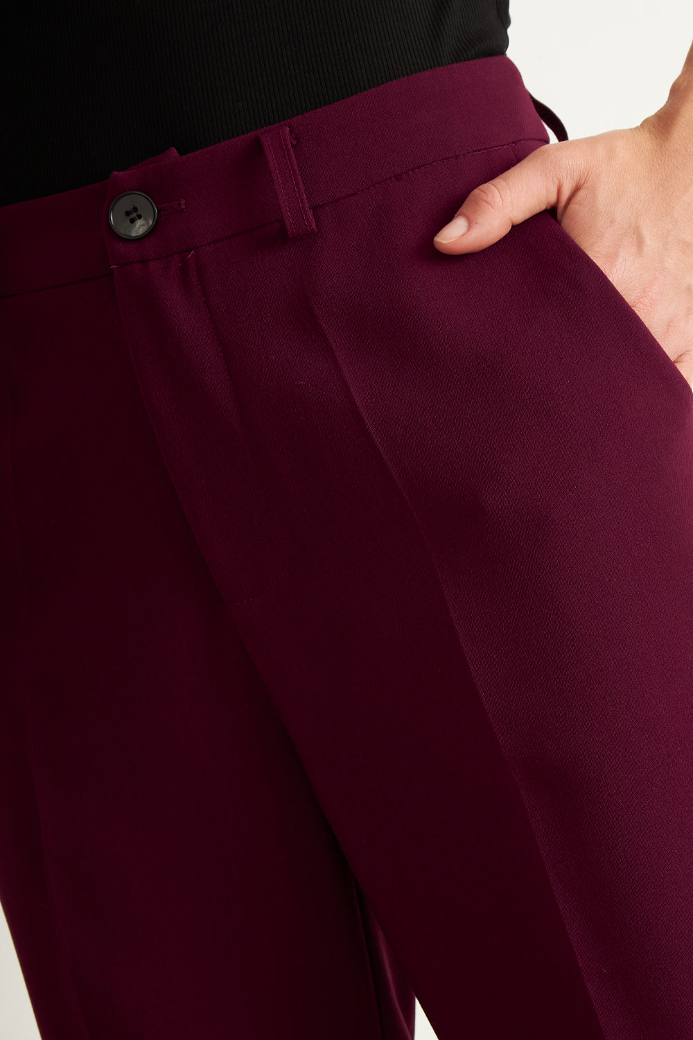 Pantalón Sastrero Recto Burdeo