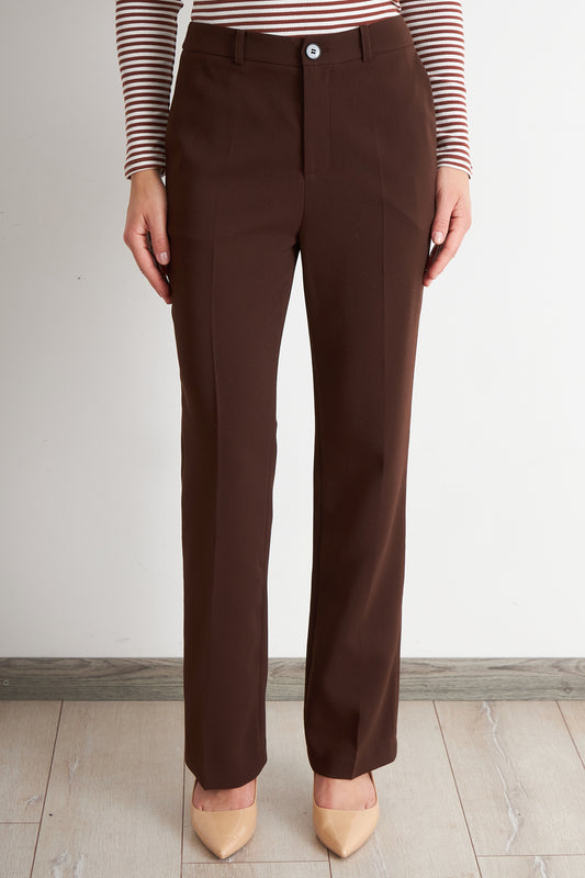 Pantalón Sastrero Recto Café