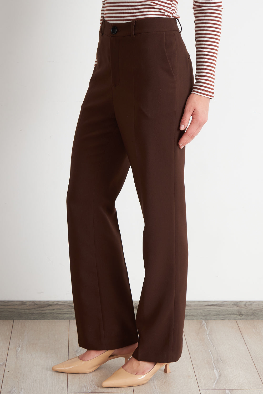 Pantalón Sastrero Recto Café